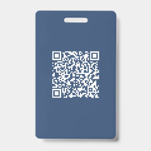 Create a Scannable QR Code Faded Navy Blue ID Badge