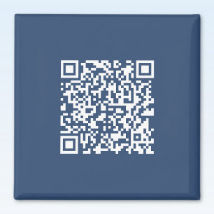 Create a Scannable QR Code Faded Navy Blue Magnet