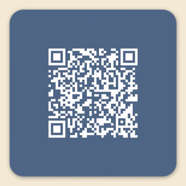 Create a Scannable QR Code | Faded Navy Blue  Square Sticker (Creator Uploaded)