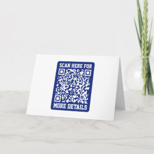 Create a Scannable QR code Navy Blue (editable) Card