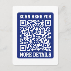 Create a Scannable QR code   Navy Blue (editable) Enclosure Card