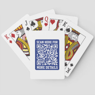 Create a Scannable QR code   Navy Blue (editable) Playing Cards