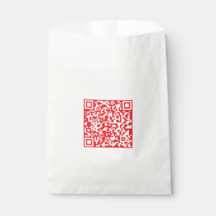 Create a Scannable Red (editable) QR code Favour Bag