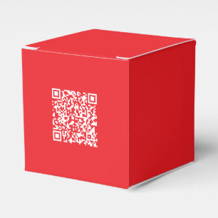 Create a Scannable Red (editable) QR code Favour Box