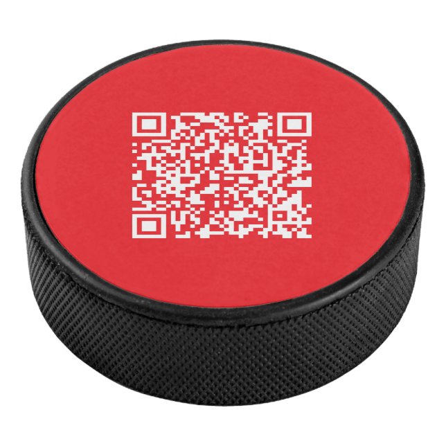 Create a Scannable Red (editable) QR code Hockey Puck (3/4)