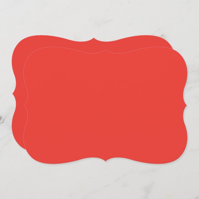 Create a Striking Red Background with White Border Card (Front/Back)