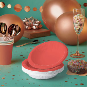 Create a Striking Red Background with White Border Paper Plate