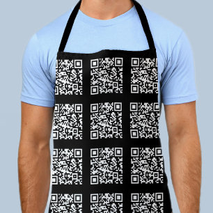 Create a Tiled QR code Pattern   Editable Colour Apron