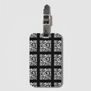 Create a Tiled QR code Pattern Editable Colour Luggage Tag