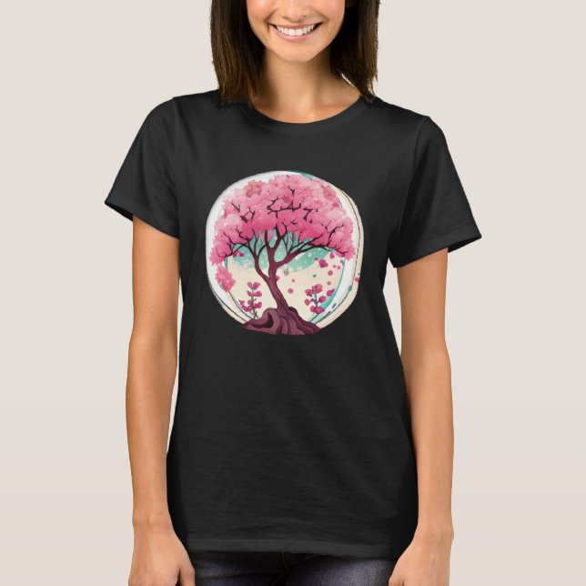 Create an Ambiance of Renewal with this Cherry Blo T-Shirt (Front)