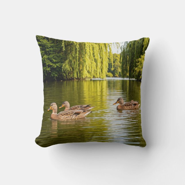Create an image of a group of sea dock swimming( cushion (Front)