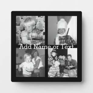 Create an Instagram Collage with 4 photos - black Plaque
