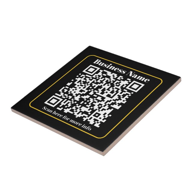 Create an Instantly Scannable Business QR code Ceramic Tile (Side)