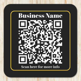Create an Instantly Scannable Business QR code Square Paper Coaster