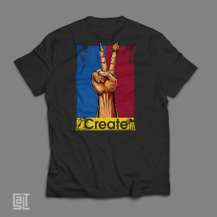Create Art Hand Peace Sign Inspirational T-Shirt