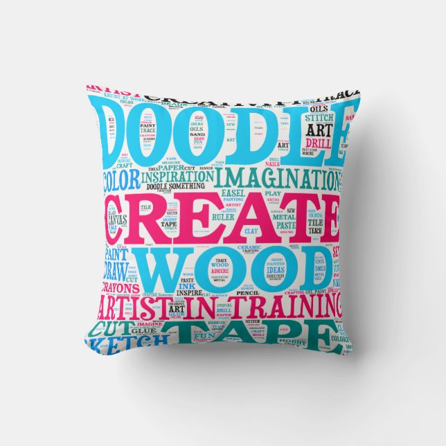 Create Art Throw Pillow (Front)