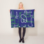 Create boy name typography blue