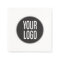 Create Business Logo Paper Cocktail Napkin White