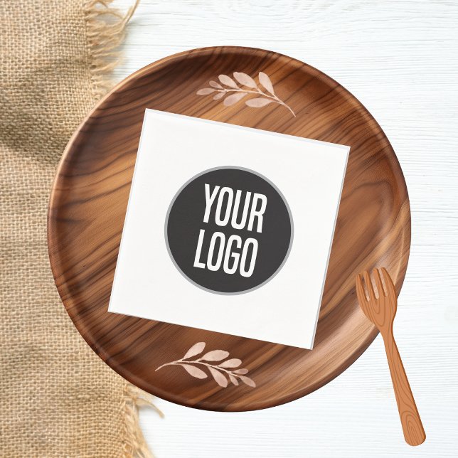 Create Business Logo Paper Cocktail Napkin White (Create Business Logo Paper Cocktail Napkin White)