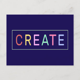 Create Colorful Word Postcard