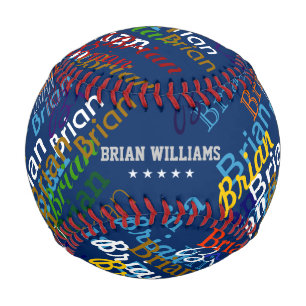 create colourful names personalised baseball