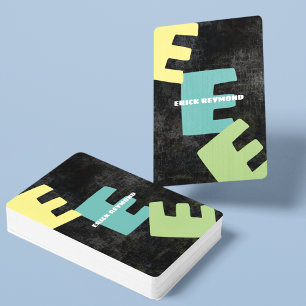 Create Cool Playing Cards with name & initial