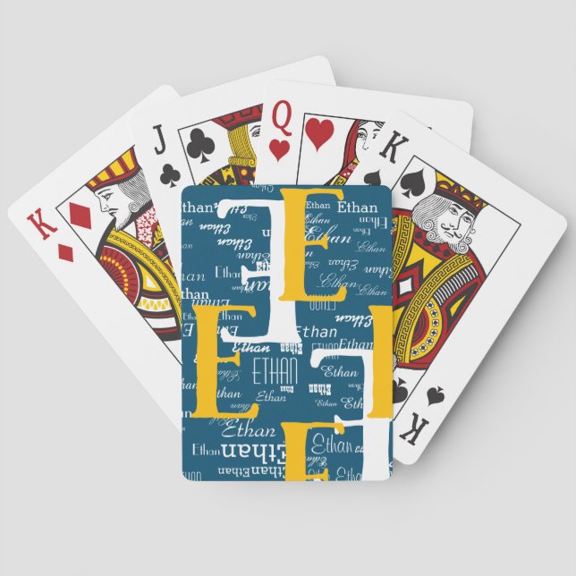 Create Cool Playing Cards with your Name & Initial (Back)
