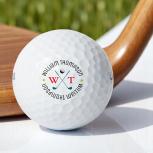 Create Cool Stylish Golfer Monogram Golf Balls