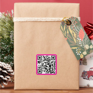 Create Copper Rust Custom QR Code Website Address Square Sticker