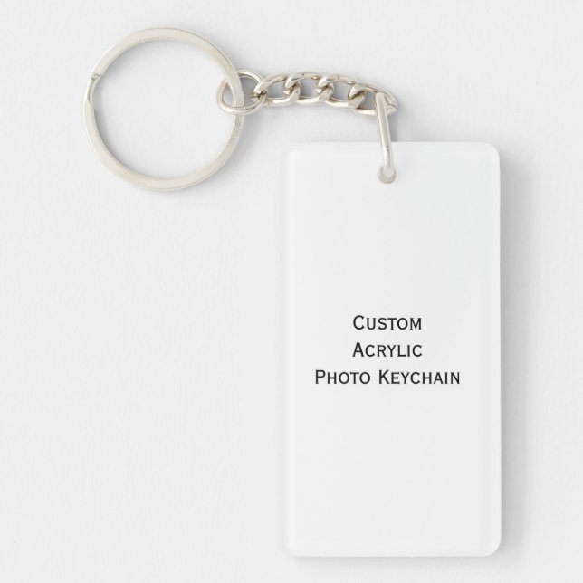 Create Custom Acrylic Photo Keychain Keyring (Front)