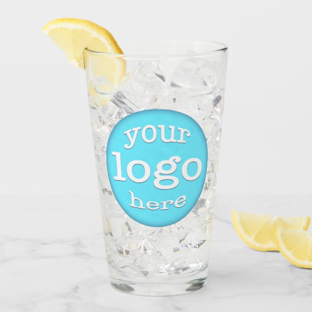 Create Custom Business Company Event Logo Beer Glass (Front Ice)