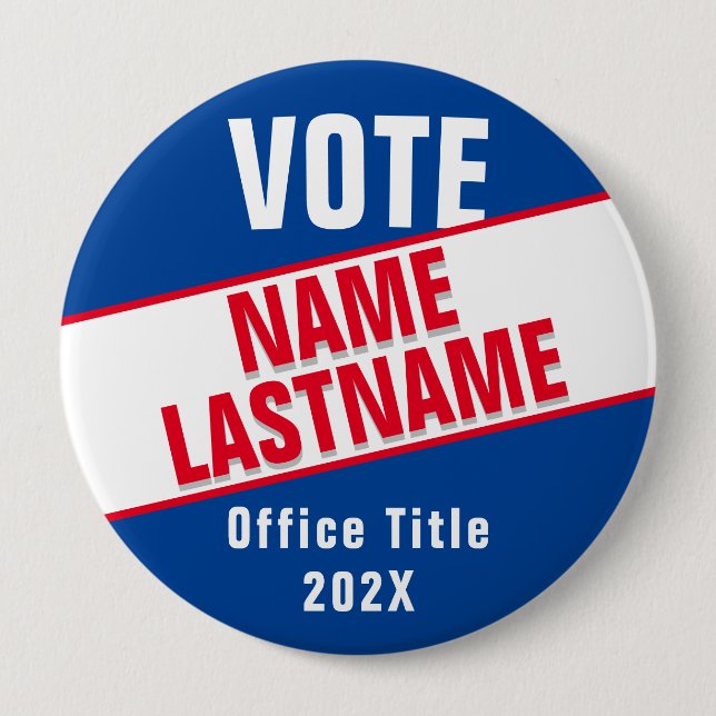 Create Custom Campaign Template for Elections 10 Cm Round Badge (Front)