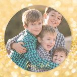 Create Custom Classic Round Photo Stickers Sheet<br><div class="desc">Create your own custom, personalised, scratch-resistant front, easy peel-and-stick back, classic round photo stickers sheet. Simply add your favourite family / couple / kids / pets / wedding photo, and type in your text / greetings / name / date, to customise. While you add / design, you'll be able to...</div>