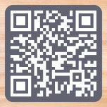 Create Custom Company Business Website URL QR Code Square Sticker<br><div class="desc">Create your own custom, personalised, simple, cool, modern, stylish, minimalist, hassle-free, easy-to-use, rustic purple and white colour, business company organisation corporate website address URL QR Code square stickers. To customise, simply type your business / company / small business / wedding website address, and the QR Code generator will automatically create...</div>