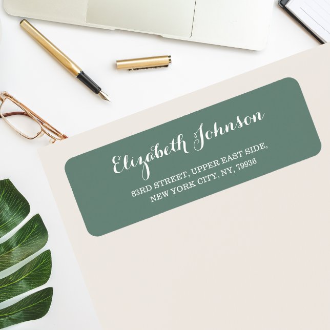 Create Custom Elegant Dusty Green Return Address Label (Create Custom Elegant Dusty Green Return Address Label)