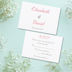 Create Custom Elegant Wedding RSVP Invitation Card