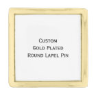 Create Custom Gold Plated Round Photo Lapel Pin