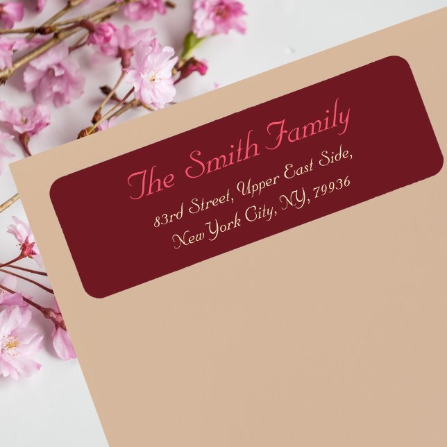 Create Custom Modern Elegant Return Address Label (Create Custom Modern Elegant Return Address Label)