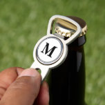 Create Custom Personalised Black White Monogrammed Divot Tool<br><div class="desc">Custom, personalised, modern black and white monogram monogrammed, golf bartender divot tool with ball marker and bottle opener, made of a durable metal construction and featuring a magnetic ball marker slot that holds a ball marker securely in place. Simply type in your initials / monogram, to customise. Make a great...</div>