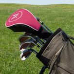 Create Custom Personalised Girly Pink Monogrammed Golf Head Cover<br><div class="desc">Custom, personalised, modern light pink monogram monogrammed on girly dark pink background, cushioned and cosy, custom golf club head driver cover. Simply type in your initials / monogram, to customise. Also you may choose from 15 different piping colours. Make a great gift for birthday, fathers day, mothers day, christmas, holidays,...</div>