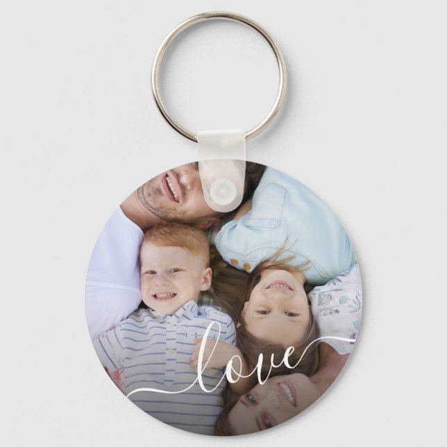 Create Custom Personalised Photo Round Keyring (Front)