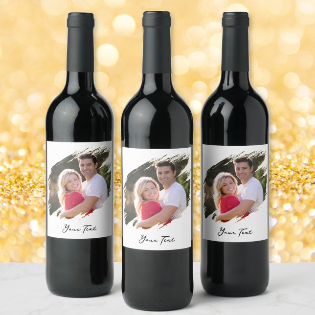 Create Custom Personalised Photo Text Bottle Label (Create Custom Personalized Photo Text Bottle Label)