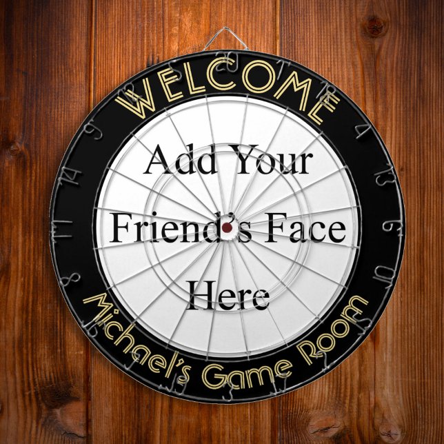 Create Custom Personalised Photo Text Dorm Room Dartboard (Create Custom Personalized Photo Text Dorm Room Dart Board)