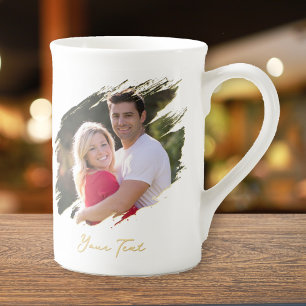 Create Custom Photo and Text Tea Coffee Soup Cider Bone China Mug