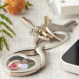 Create Custom Photo Birthday Valentines Day Heart Key Ring