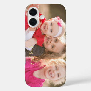 Create Custom Photo Text Tough Protective Apple iPhone 16 Case