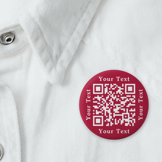 Create Custom QR Code Business Website Address URL 6 Cm Round Badge (Create Custom QR Code Business Website Address URL Button)