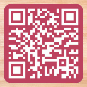 Create Custom QR Code Business Website Address URL Square Sticker