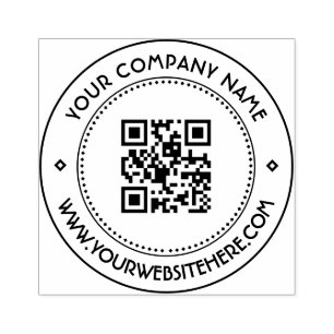 Create Custom QR Code Scannable Website Address  Rubber Stamp
