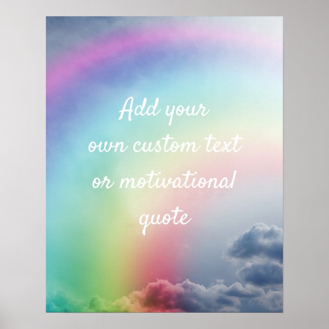 Create Custom Quote Poster - Rainbow Clouds (Front)